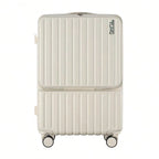 スーツケース 機内持ち込み 前開き キャリーケース Sサイズ フロントオープン 軽量 耐衝撃 USBポート カップホルダー フック搭載 キャリーバッグ Mサイズ