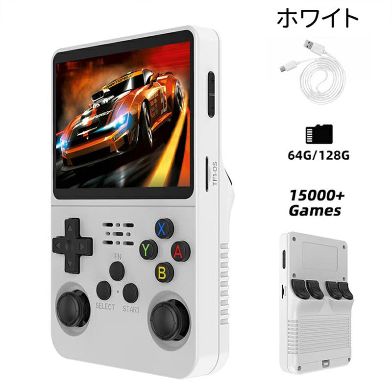 ポータブルゲーム機 携帯ゲーム機本体 オープンソース R36S レトロハンドヘルドビデオゲームコンソール システム 3.5 インチ IPS スクリーンポータブルポケット