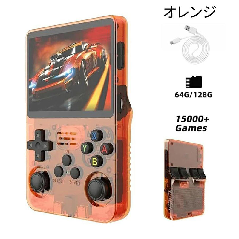 ポータブルゲーム機 携帯ゲーム機本体 オープンソース R36S レトロハンドヘルドビデオゲームコンソール システム 3.5 インチ IPS スクリーンポータブルポケット