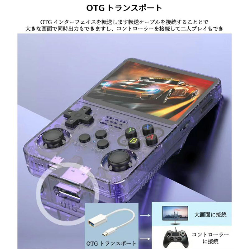 ポータブルゲーム機 携帯ゲーム機本体 オープンソース R36S レトロハンドヘルドビデオゲームコンソール システム 3.5 インチ IPS スクリーンポータブルポケット
